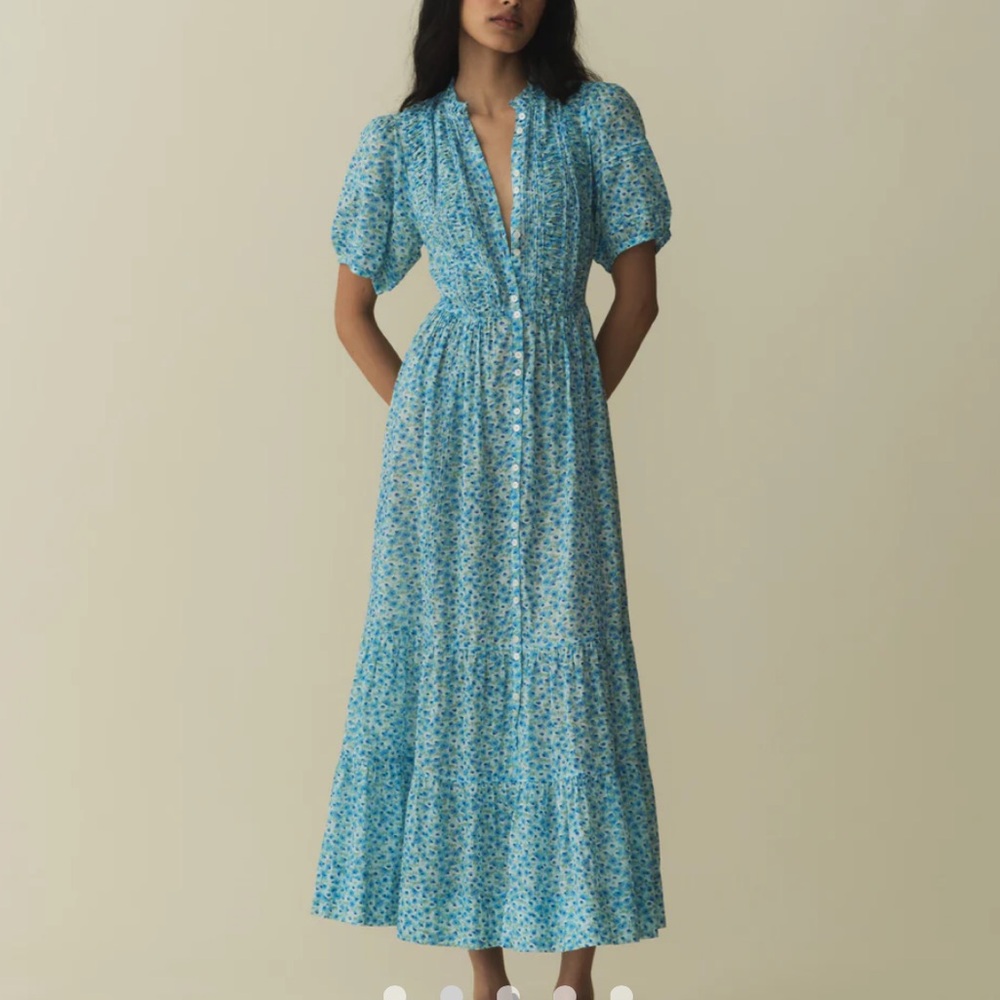 HALEIGH DRESS IN BLEU DAISY FIELDS